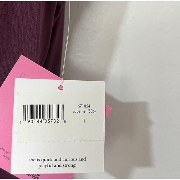 Kate Spade NY Flared Lightweight Romper Size L Cabernet Swim Cover Up Vacay NWT - Picture 9 of 9